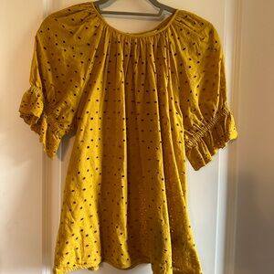 Fun eyelet blouse.